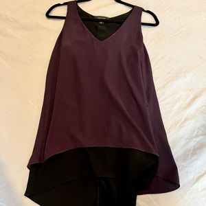 Karen Kane Purple and Black Tank Top
